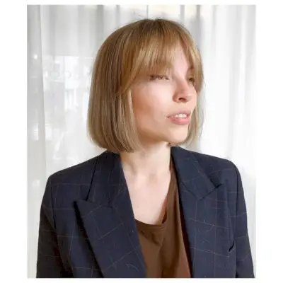 Wispy curtain bangs for straight hair