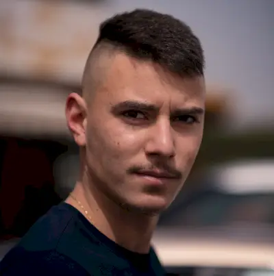 テクスチャード ハイ フェード メンズ