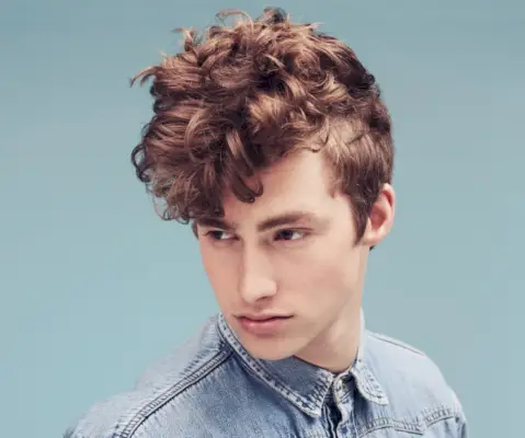 Krøllete hår Quiff Menn