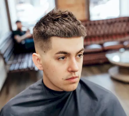 Tekstureret Crop Mid Fade