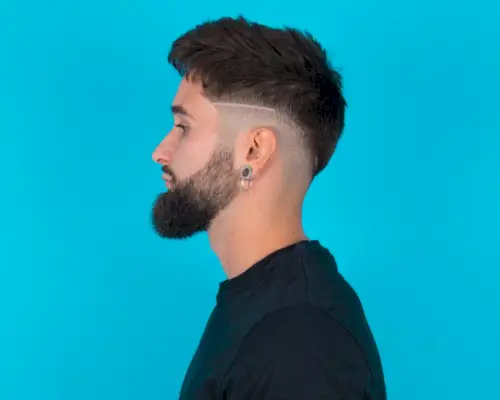 Tekstureret afskæring, hård del Mid fade