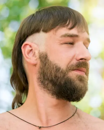 Mullet Fade Bangs Mænd