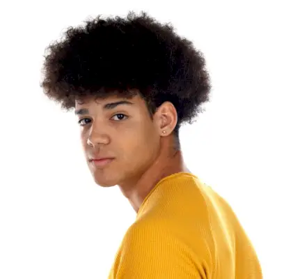 High-Top Fade Afro Men