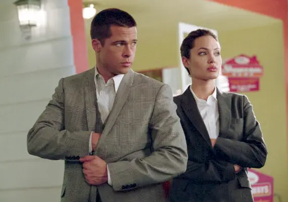 Brad Pitt Angelina Jolie Mrs Smith 2005 Buzzcut