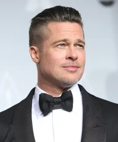Brad Pitt Fury Haircut 2014 Tuxedo