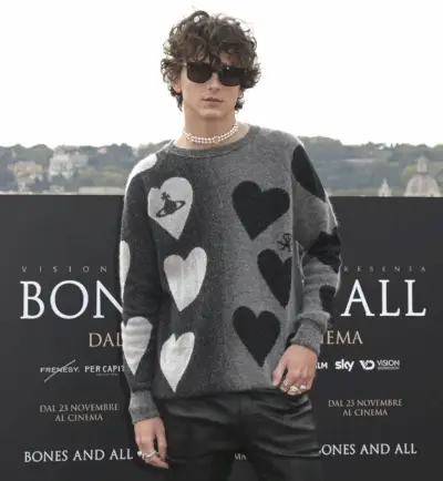 Timothée Chalamet Bones in All Photocall Rim 2022