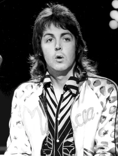 Paul McCartney Shag Hair Men 1970. gadu popmūzikas tops 1973