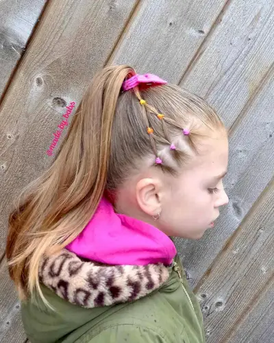 Adorable High Ponytail for Little Girls