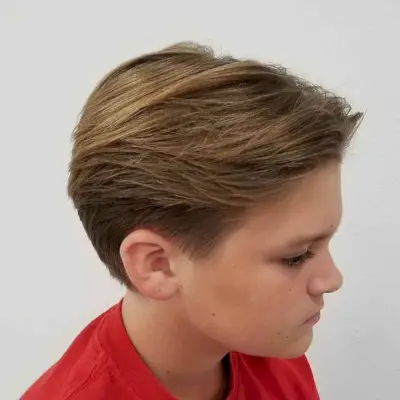 modern haircut for little boy with straight hair