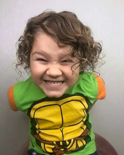 naturally curly cut for a toddler boy
