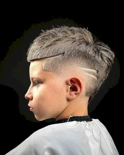 Cool Shaved Designs on a Short Cut for Little Boys