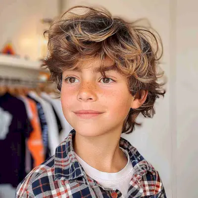 Surfer shag haircut for kids