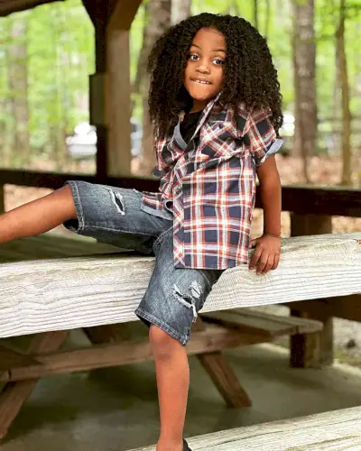 Long-Length Curls and Layers for Kids