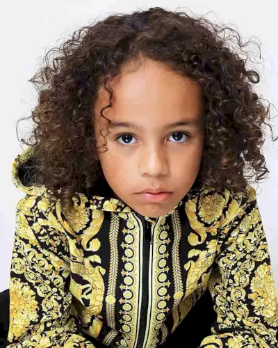 Natural Long Corkscrew Curls for Little Kids