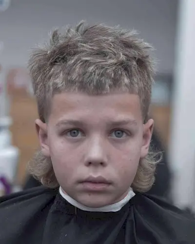Dirty Blonde Mullet for Boys with Longer Hair