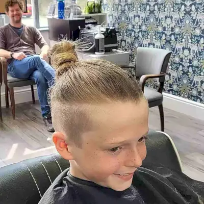 Man Bun with Undercut for Boys
