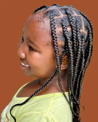 Long Box Braids for Kids