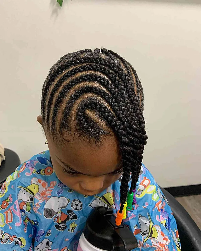 楽しい編み込みモヒカン刈り' title=