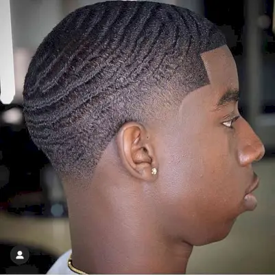 Finger Waves and a Mid Taper for Teen Boys