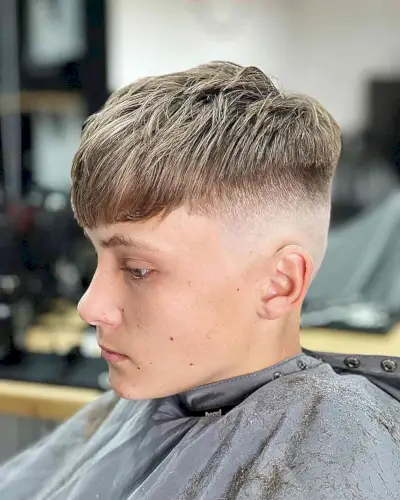 Edgar Cut with a Fade for Teenage Boys
