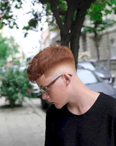 Taper Fade for Straight Hair for Guys with glasses