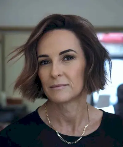 layered and textured short shag for thick hair