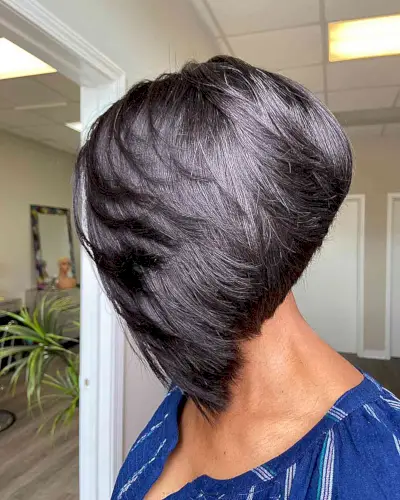 Black Short Feathered Bob