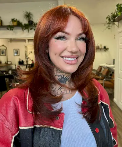 Red Layers and Curtain Fringe