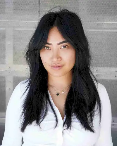 Curtain Bangs and Long Seamless Layers