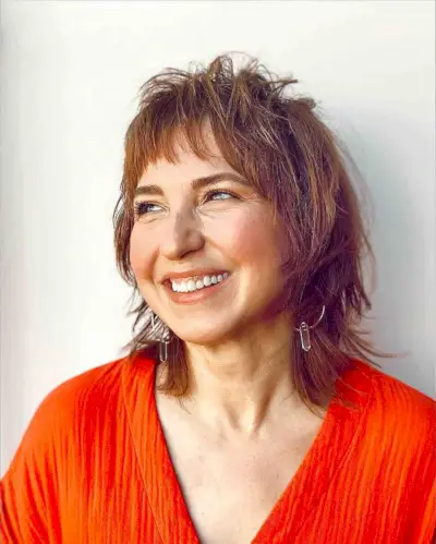 Short Tousled Mullet with Bangs and Medium Shaggy Layers