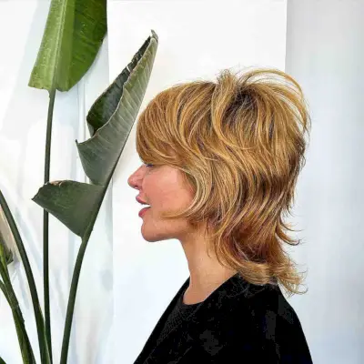 Shaggy Mullet on Copper Blonde Hair