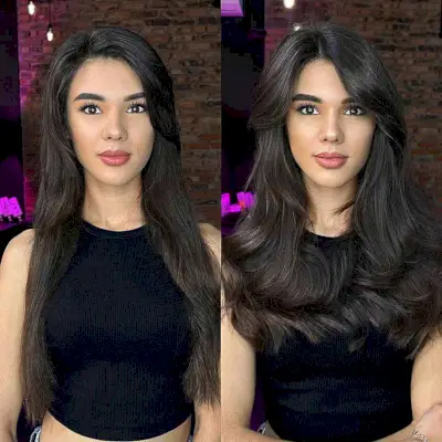 Dark Brunette Layers for Long Straight Hair