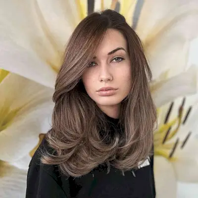 Long Straight Layers with a Side Part