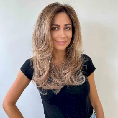 Straight Layers with Wispy Curled Ends