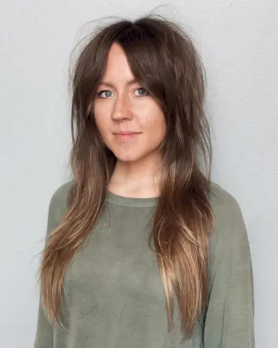 Straight Razored Shaggy Haircut with Layers