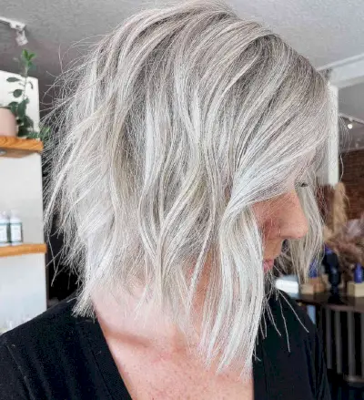 Textured A-Line Bob Cut