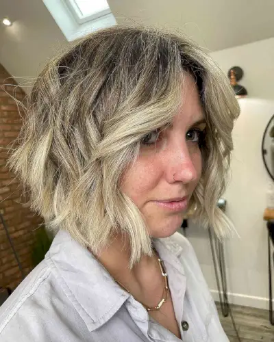 Wavy Choppy Bob