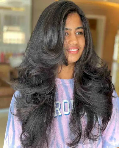 Extremely Long Layered Thick Hair