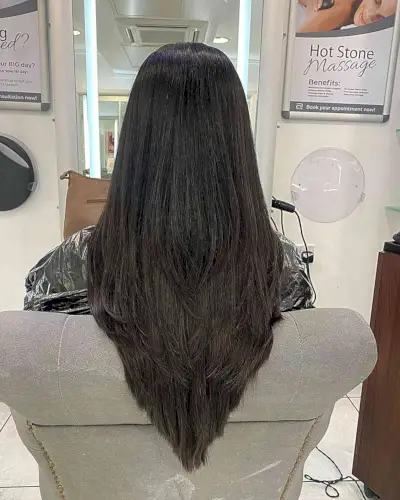 Long V-shape layers long layered