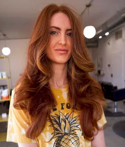 Polished long shaggy layers