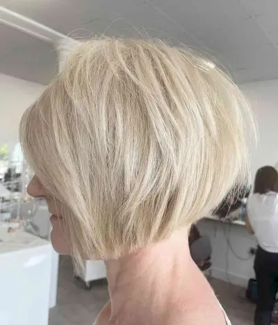 Bleach Blonde Choppy Layers
