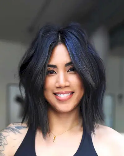 Textured Medium Choppy Hair