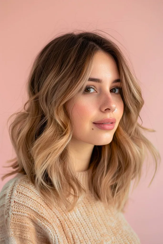 gelaagde snit met zachte pluimenveerval' title=