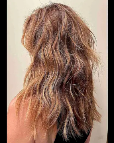 Heavily Layered Shag with Loose Waves