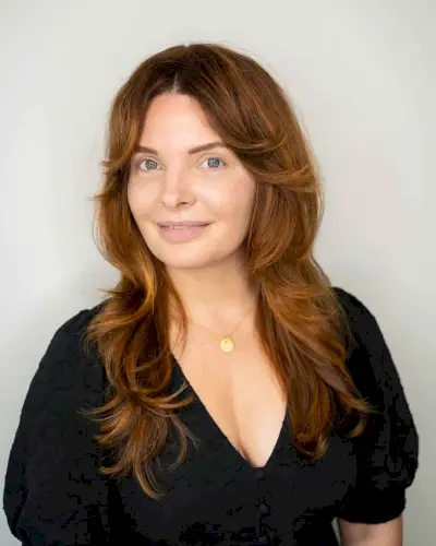 Wispy, Shaggy Layers with a Middle Part 