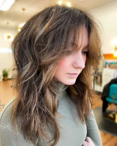 Modern Shag with Choppy Layers and Bangs