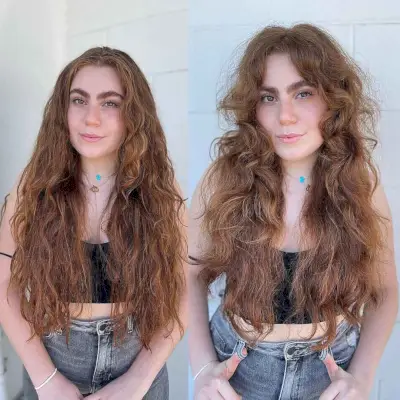 Long ‘70s Shag Haircut with Textured Layers 