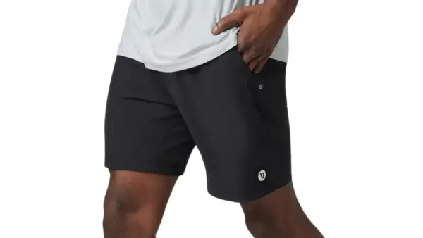 Yoga Crow brand flowered black yoga shorts for men