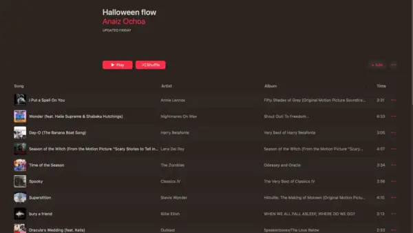 Halloween Flow Playlist from Anaiz Ochoa on Apple Music