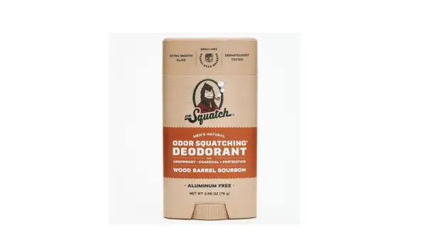 Squatch Wood Barrel Bourbon deodorant.
